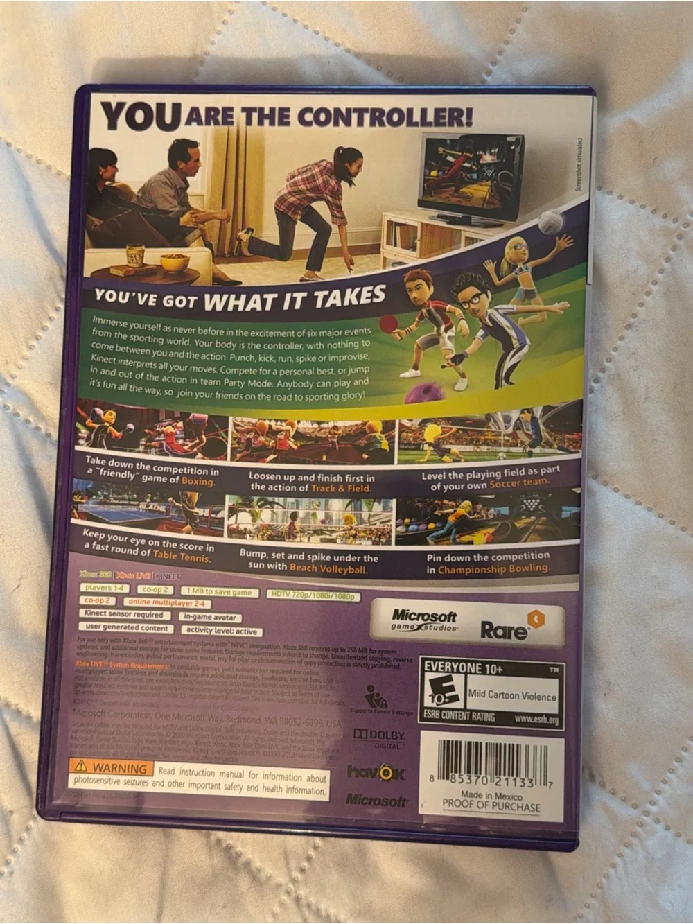 Microsoft Xbox 360 Bundle of 4 Kinect Games